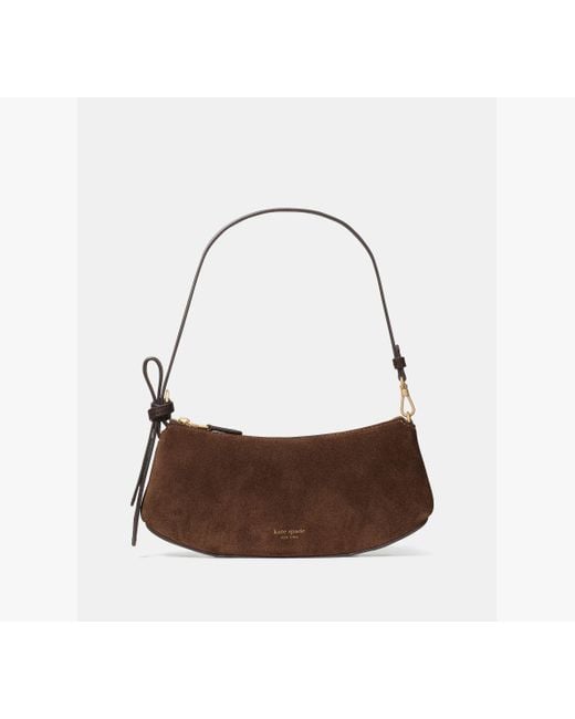 Kate Spade Brown Loop Suede Pochette Bag