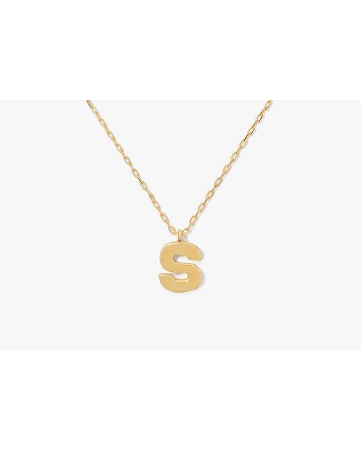 Kate Spade White Kate Spade Fine Love Letter S Initial Pendant