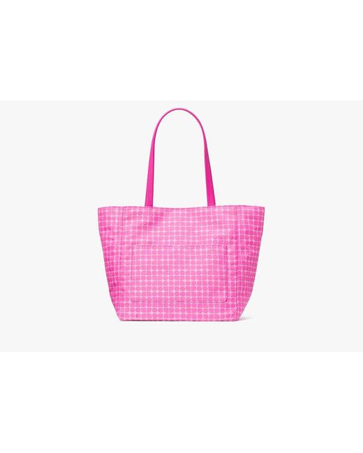 Kate Spade Pink Noel Tote Bag aus Jacquard