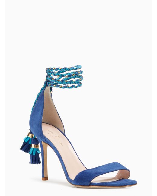 Kate Spade Suede Inez Heels in Cobalt 