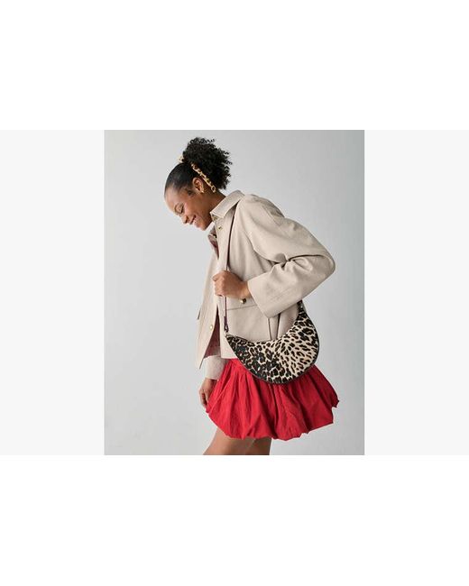 Kate Spade Gray Duo Leopard Haircalf Crossbody Bag