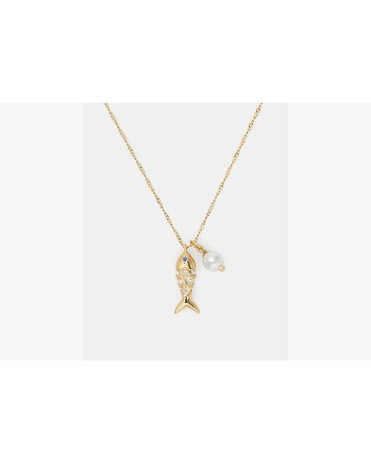 Kate Spade White Summer Daze Fish Pendent