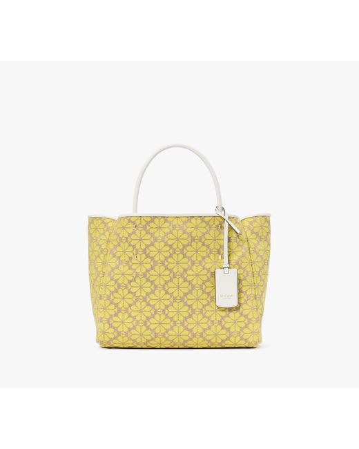 Kate Spade Yellow Spade Flower Jacquard Medium Everything Tote