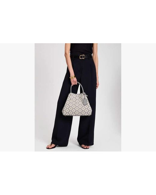 Kate Spade Gray Spade Flower Jacquard Medium Everything Tote