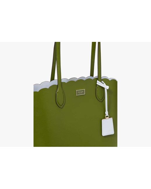 Kate Spade Green Suite Scalloped Tote