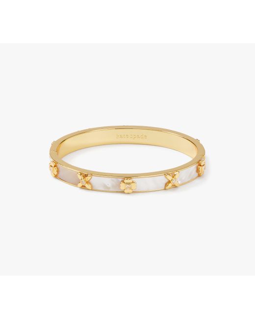 Kate Spade Metallic Heritage Bloom Hinged Bangle