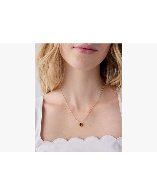 Kate Spade White Round Stone Pendant