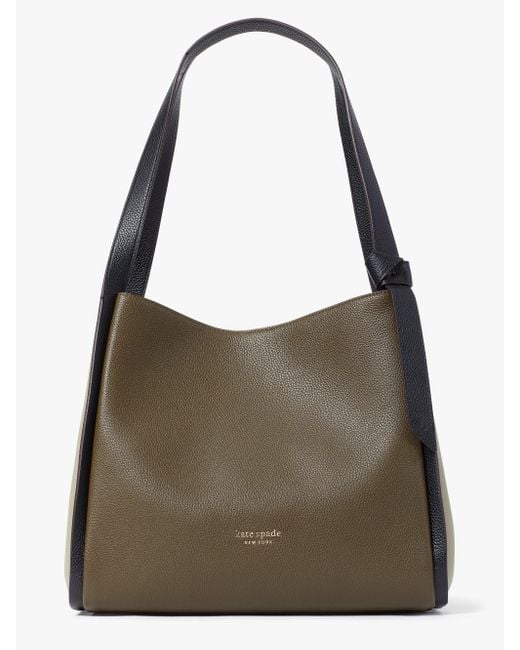Kate Spade Leather Knott Colorblocked Large Shoulder Bag in Green Lyst