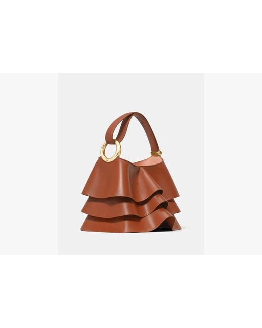 Kate Spade Brown Halo Pleated Wave Mini Bucket Bag