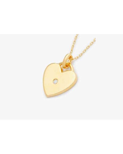 Kate Spade White Kate Spade Fine Meant To Be Heart Pendant