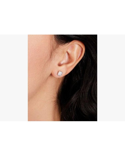 Kate Spade White Fine Time To Shine Pavé Diamond Studs