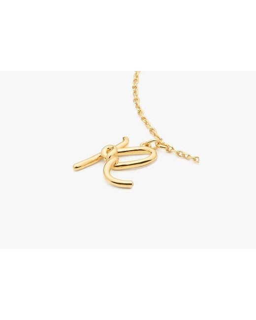 Kate Spade White Initial Script Bracelet