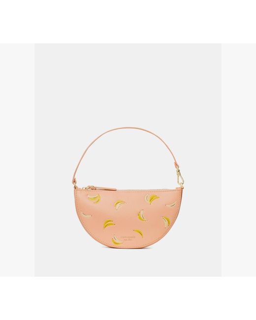 Kate Spade White Wink Banana Wristlet