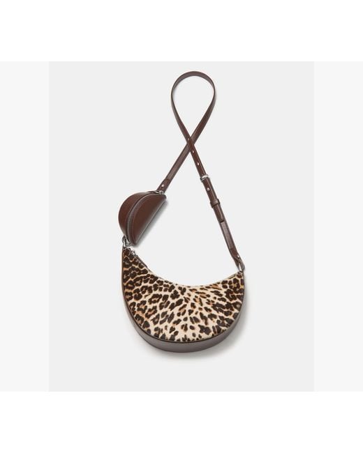 Kate Spade Gray Kate Spade Duo Leopard Haircalf Crossbody Bag