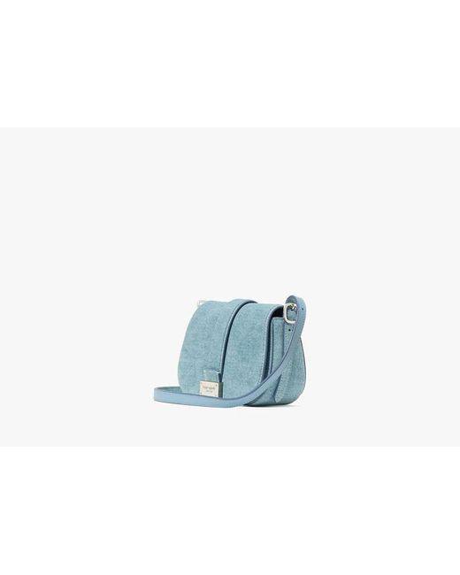 Kate Spade Blue Nouveau Mini Saddle Bag