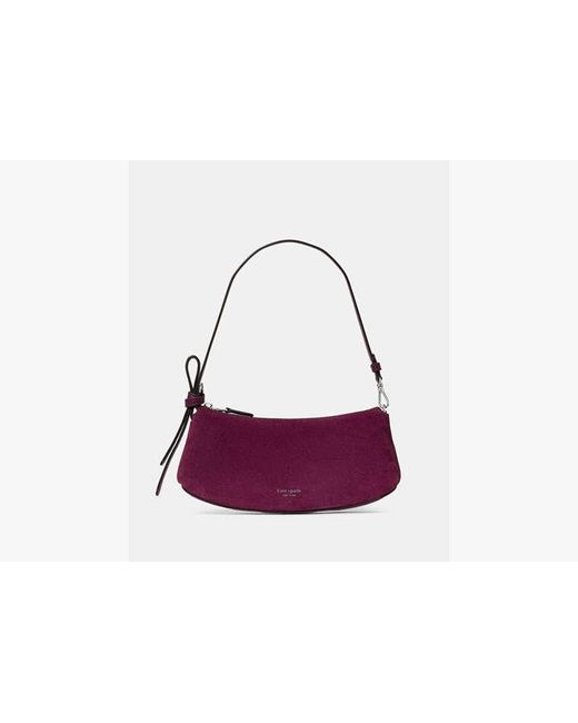 Kate Spade Purple Kate Spade Loop Suede Mini Bag