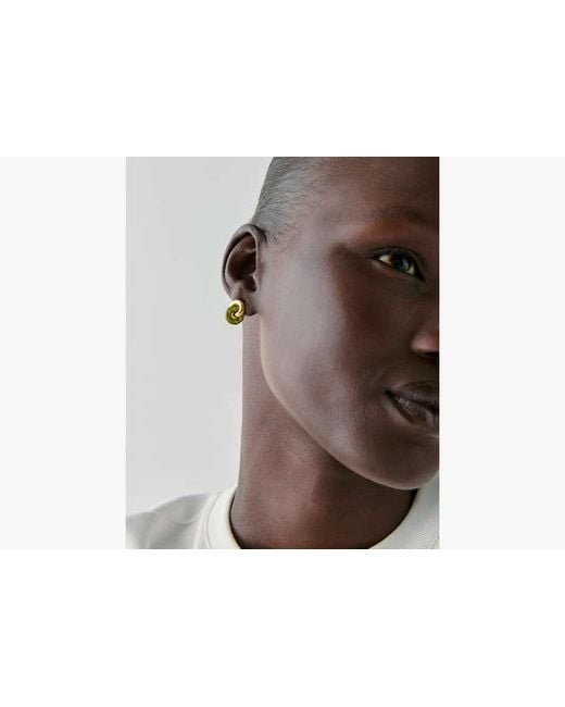 Kate Spade White Interlock Studs