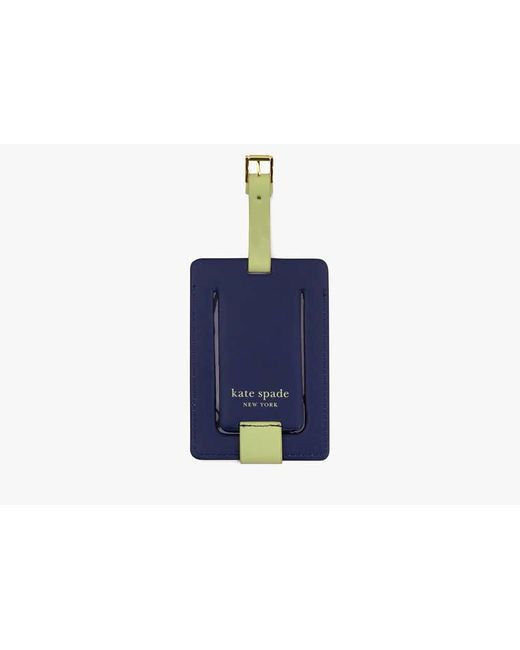 Kate Spade Blue Monogrammed Navy Luggage Tag