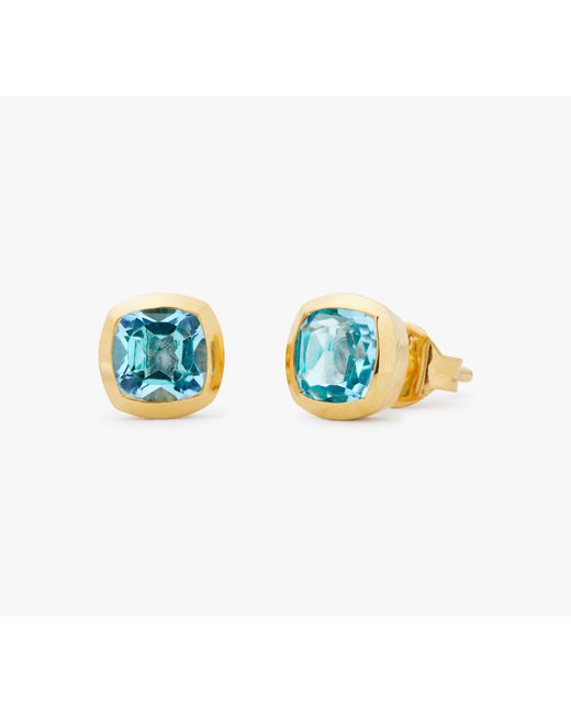 Kate Spade Blue Kate Spade Fine Time To Shine Gem Studs