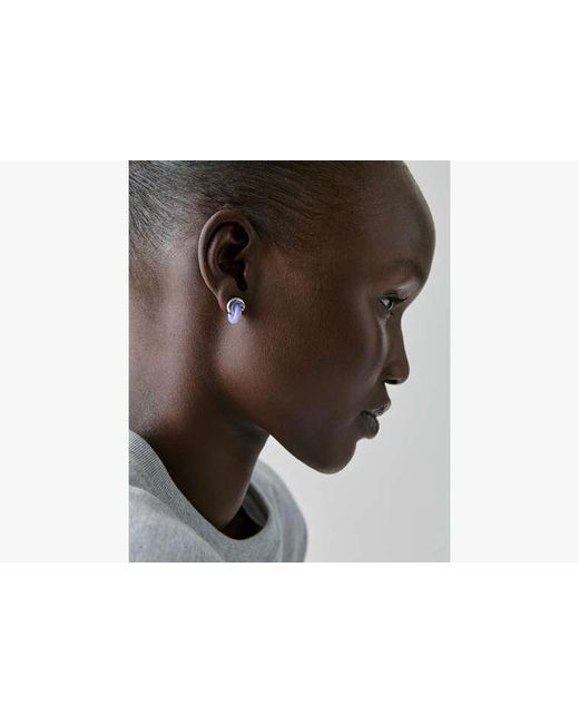 Kate Spade White Interlock Studs