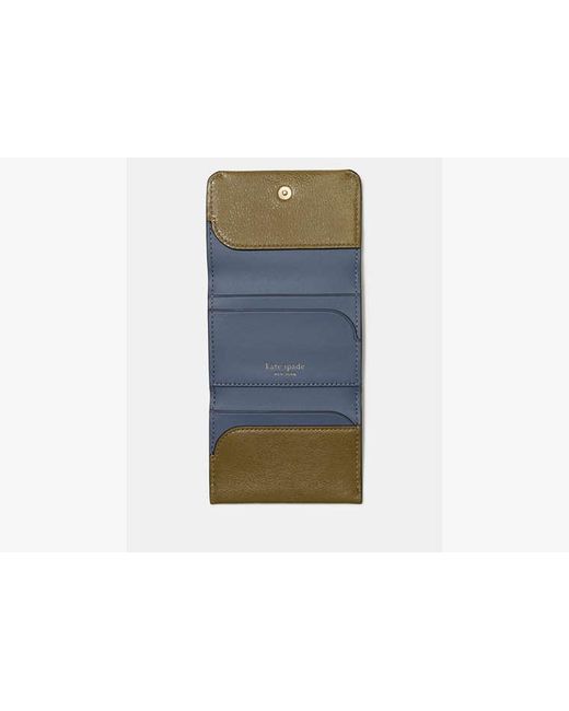 Kate Spade Natural Halo Glazed Card Case Trifold Wallet