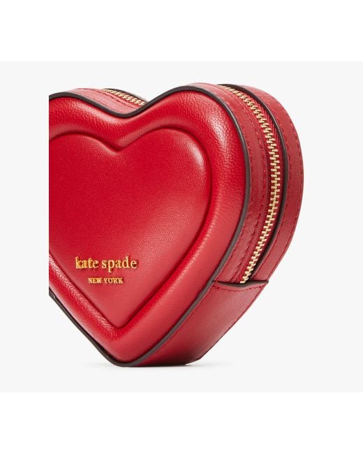 Kate Spade Red Pitter Patter Heart Convertible Coin Purse