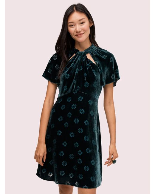 kate spade black velvet dress
