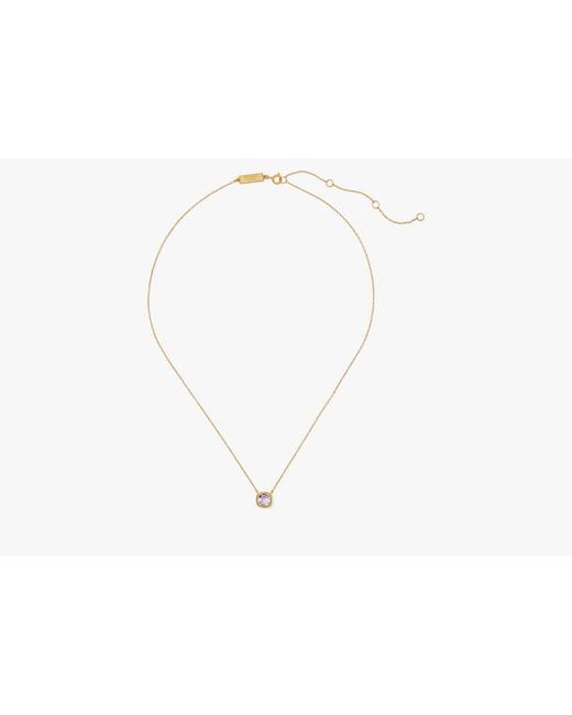Kate Spade White Kate Spade Fine Time To Shine Gem Pendant