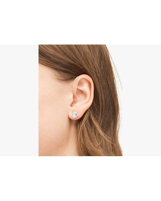 Kate Spade White Small Square Studs