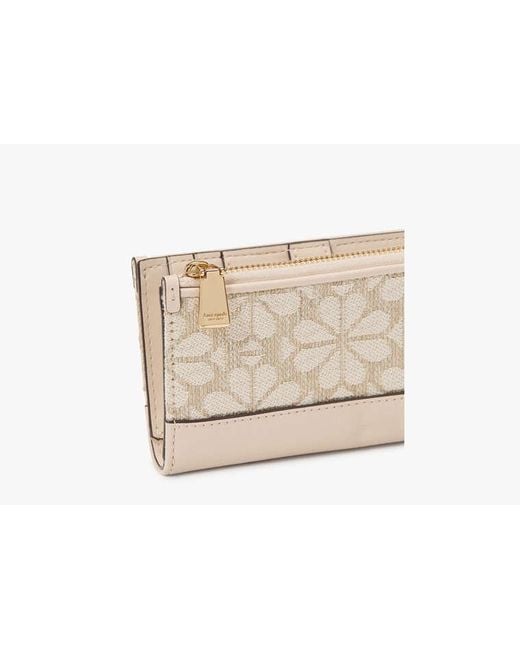 Kate Spade Natural Devin Spade Flower Jacquard Bifold Wallet
