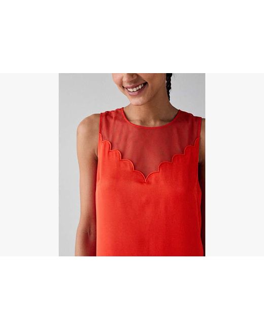 Kate Spade Red Scallop Shift Dress