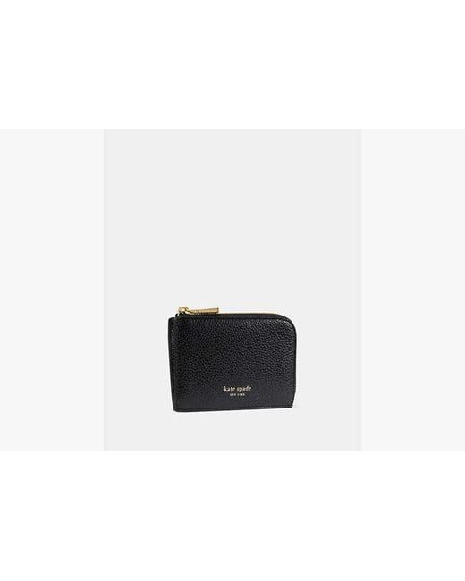 Kate Spade Black Mini Zip Card Case