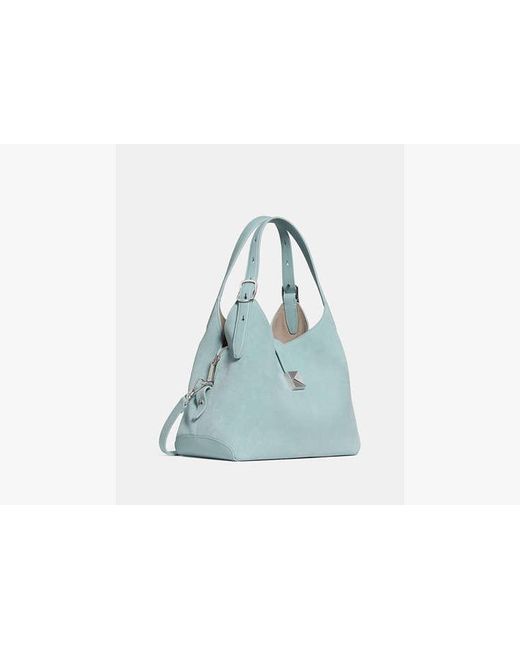 Kate Spade Blue Deco Suede Crossbody Tote