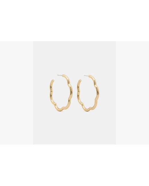 Kate Spade White Kate Spade Wave Hoop Earring