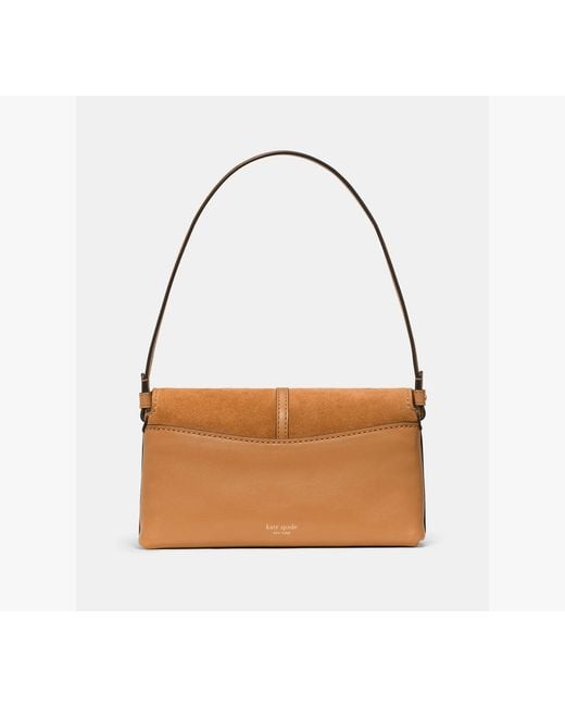Kate Spade Brown Loop Suede Small Shoulder Bag