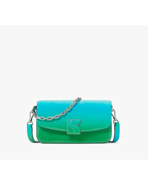 Kate Spade Green Dakota Ombre Umhängetasche aus Lackleder