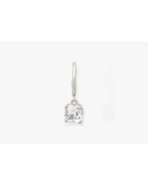 Kate Spade White Little Luxuries 6mm Square Huggies