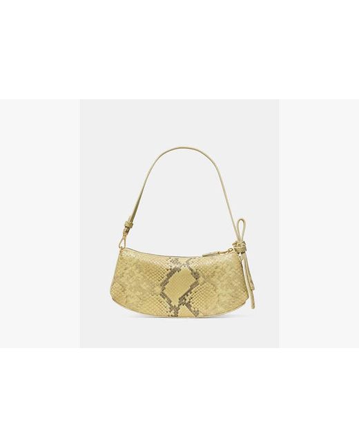 Kate Spade Metallic Loop Snakeskin Embossed Leather Pochette Shoulder Bag