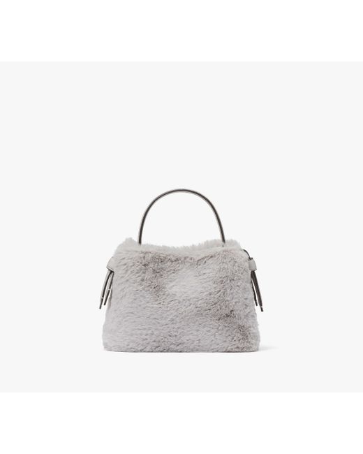 Kate Spade Knott Faux Fur Mini Crossbody Tote in Grey | Lyst UK display picture 3