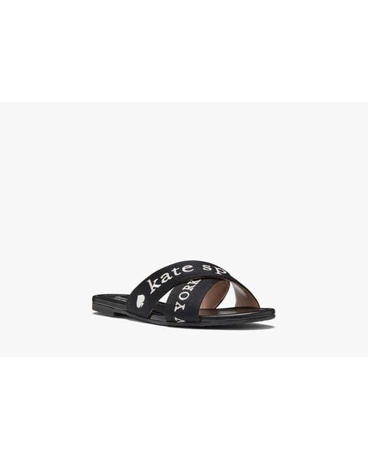 Kate Spade Black Piper Slide
