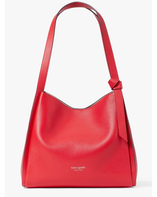 Kate Spade Leather Knott Large Shoulder Bag in Red Lyst