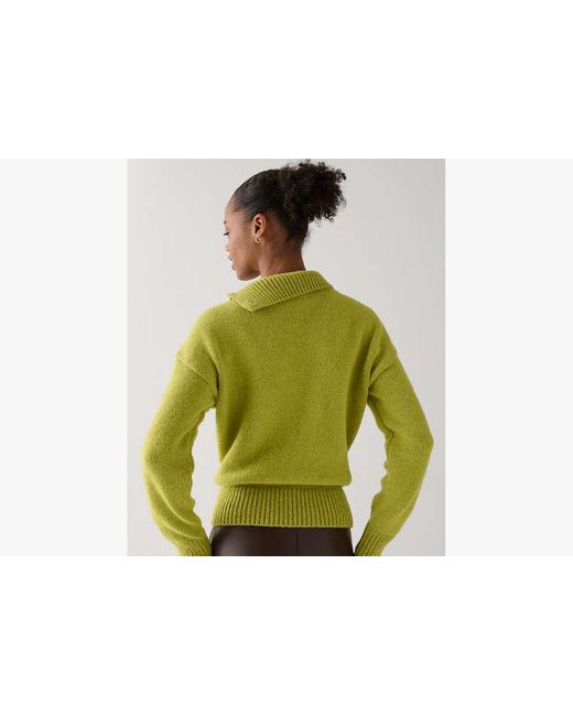 Kate Spade Green Bauble Button Turtleneck