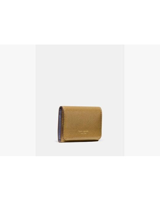 Kate Spade Natural Halo Glazed Card Case Trifold Wallet