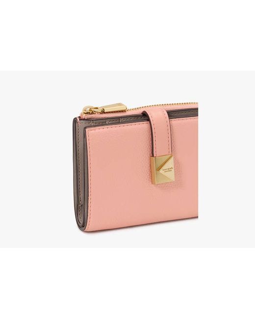 Kate Spade Pink Deco Portemonnaie, Kompakt, Klein