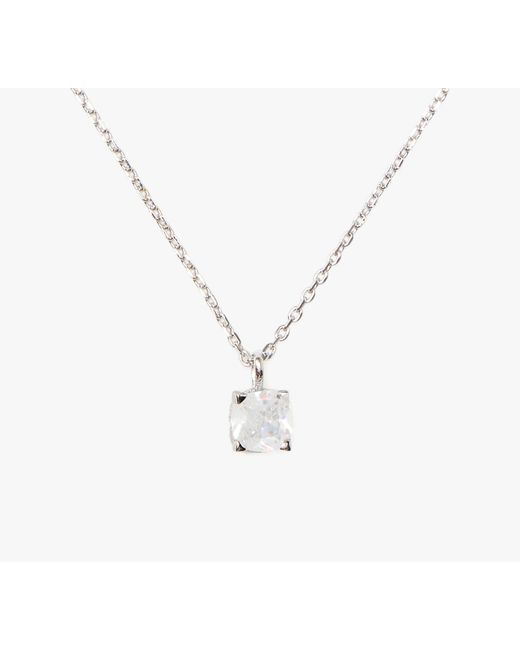 Kate Spade White Kate Spade Little Luxuries 6Mm Square Pendant