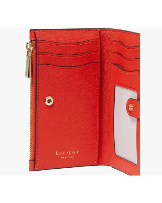 Kate Spade Red Morgan Small Slim Bifold Wallet