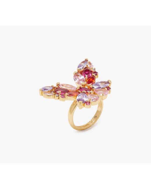 Kate Spade Pink Social Butterfly Statement Ring