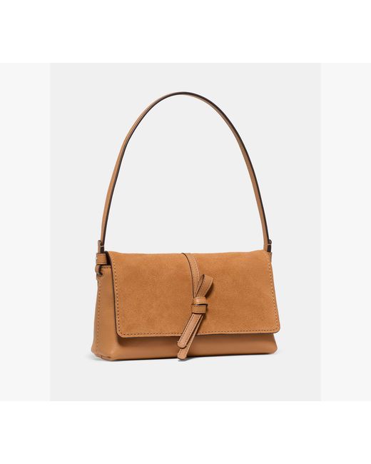 Kate Spade Brown Loop Suede Small Shoulder Bag