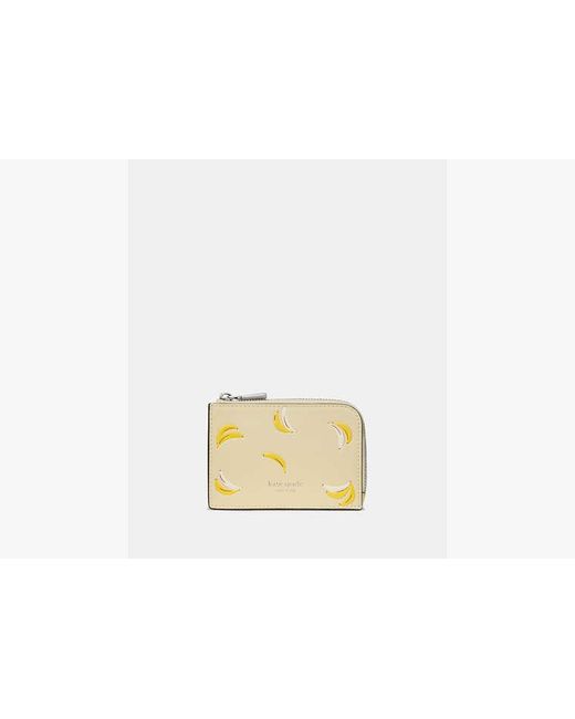 Kate Spade Metallic Banana Mini Zip Card Case