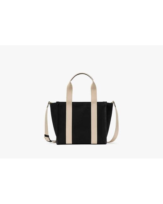 Kate Spade Black Kip Canvas Small Tote